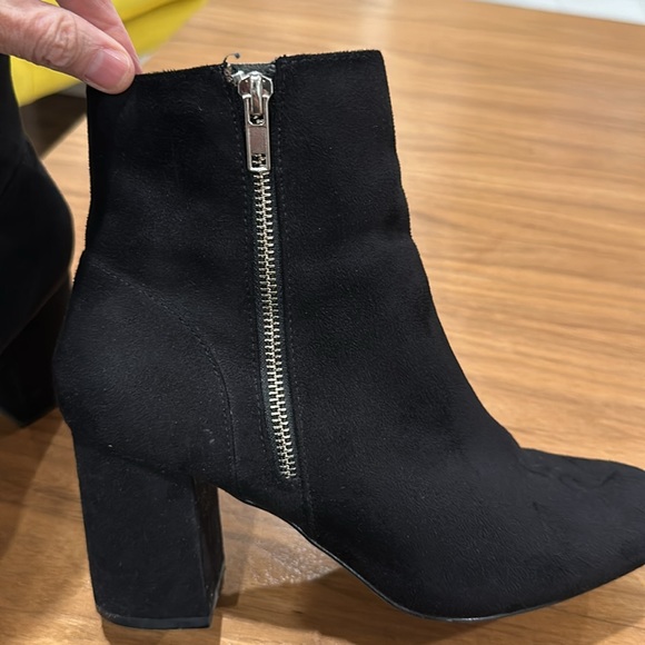 Faux suede ankle boots with zipper detail - Picture 9 of 11